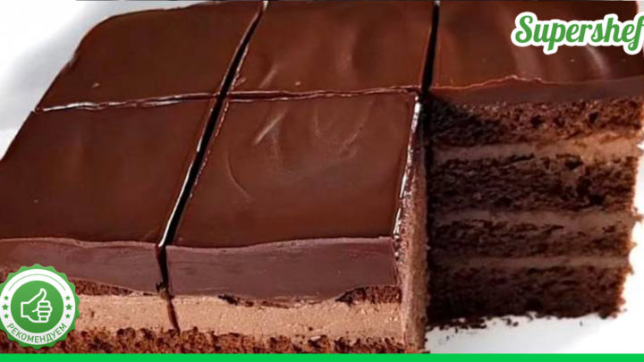 Вкуснейший шоколадный торт с творожно-шоколадной прослойкой