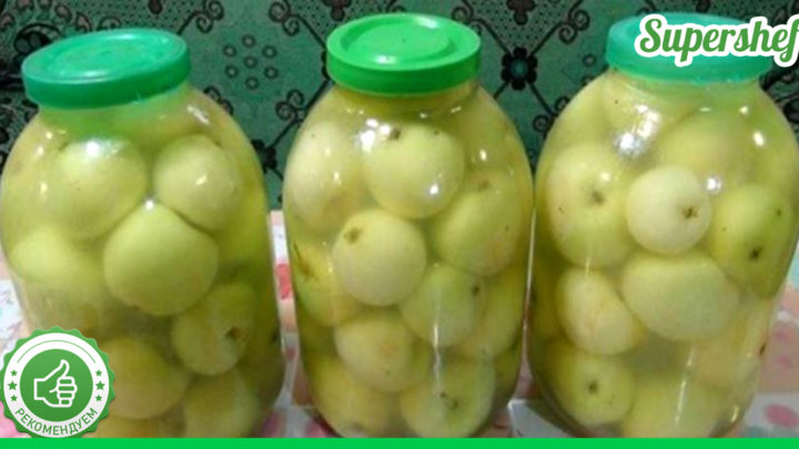 Полезные моченые яблоки на смородиновых листочках (Бабушкин рецепт)