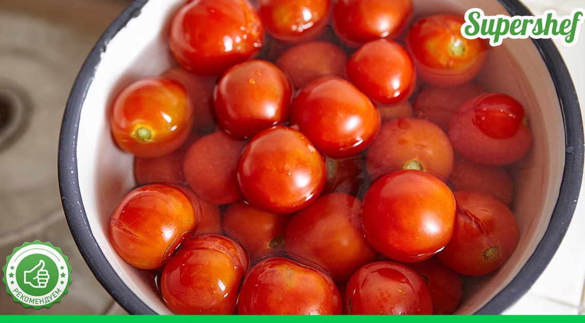 Рецепт “сахарных” помидорчиков в литровой банке