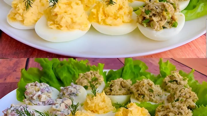 Оригинальный способ подачи классического салата “Мимоза”