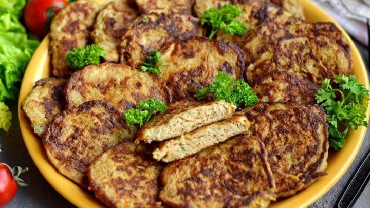 Печеночные котлеты с картофелем и овсяными хлопьями