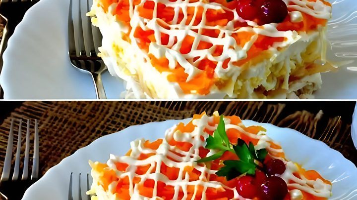 Оригинальный салат с яблоками