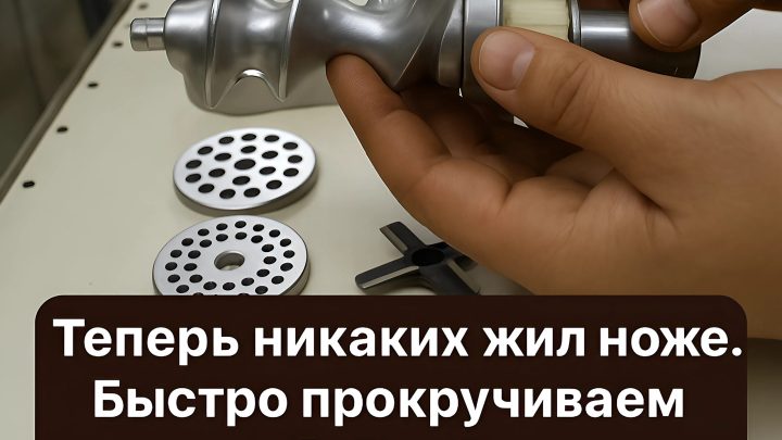 Забудьте о жилках, застревающих в механизме. Теперь любое мясо измельчается за минуты: маленький трюк с мясорубкой