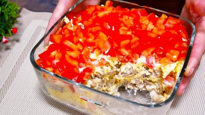 Всего 4 продукта — и праздничный салат готов! Невероятная вкуснота в каждой ложке